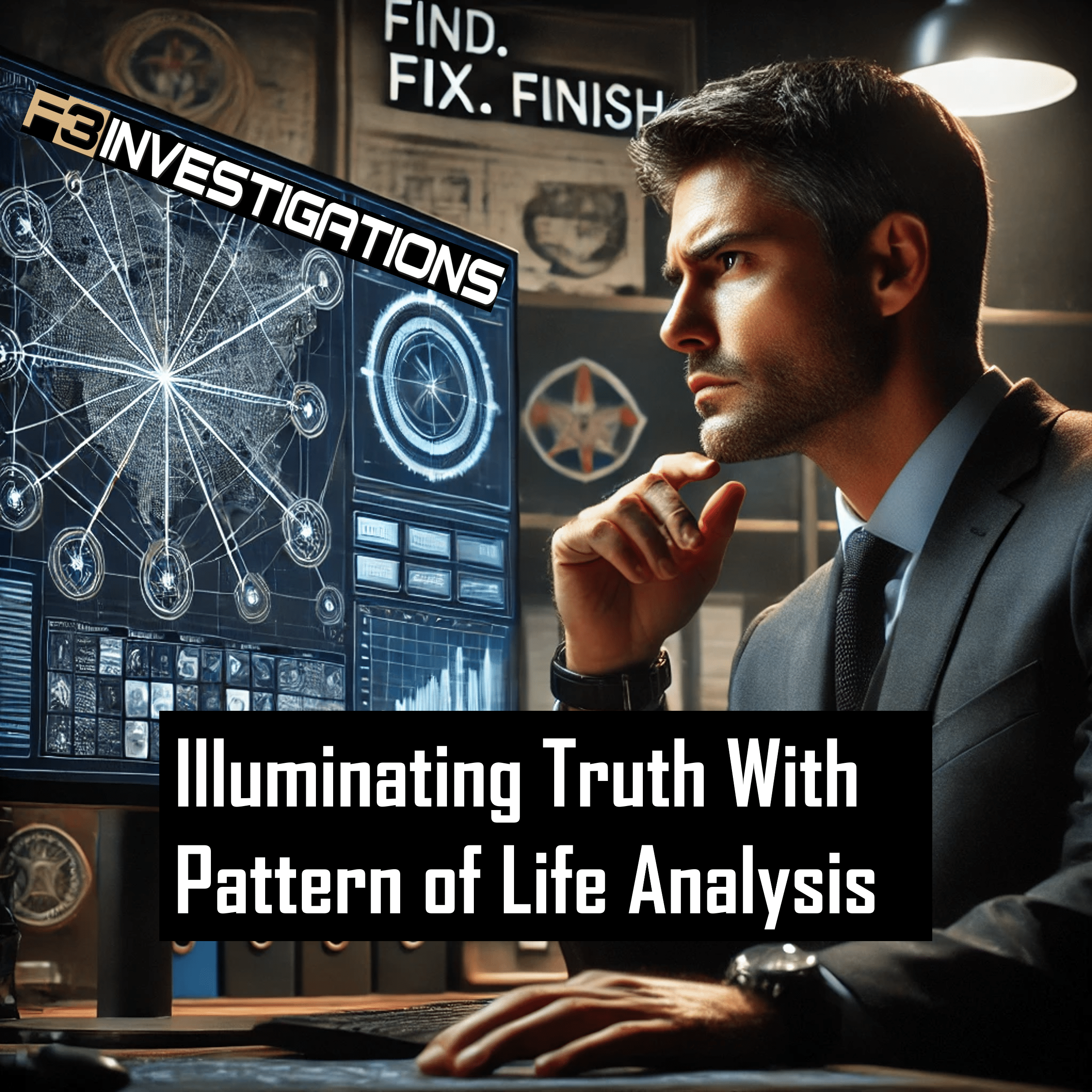 Man analyzing data for investigations.