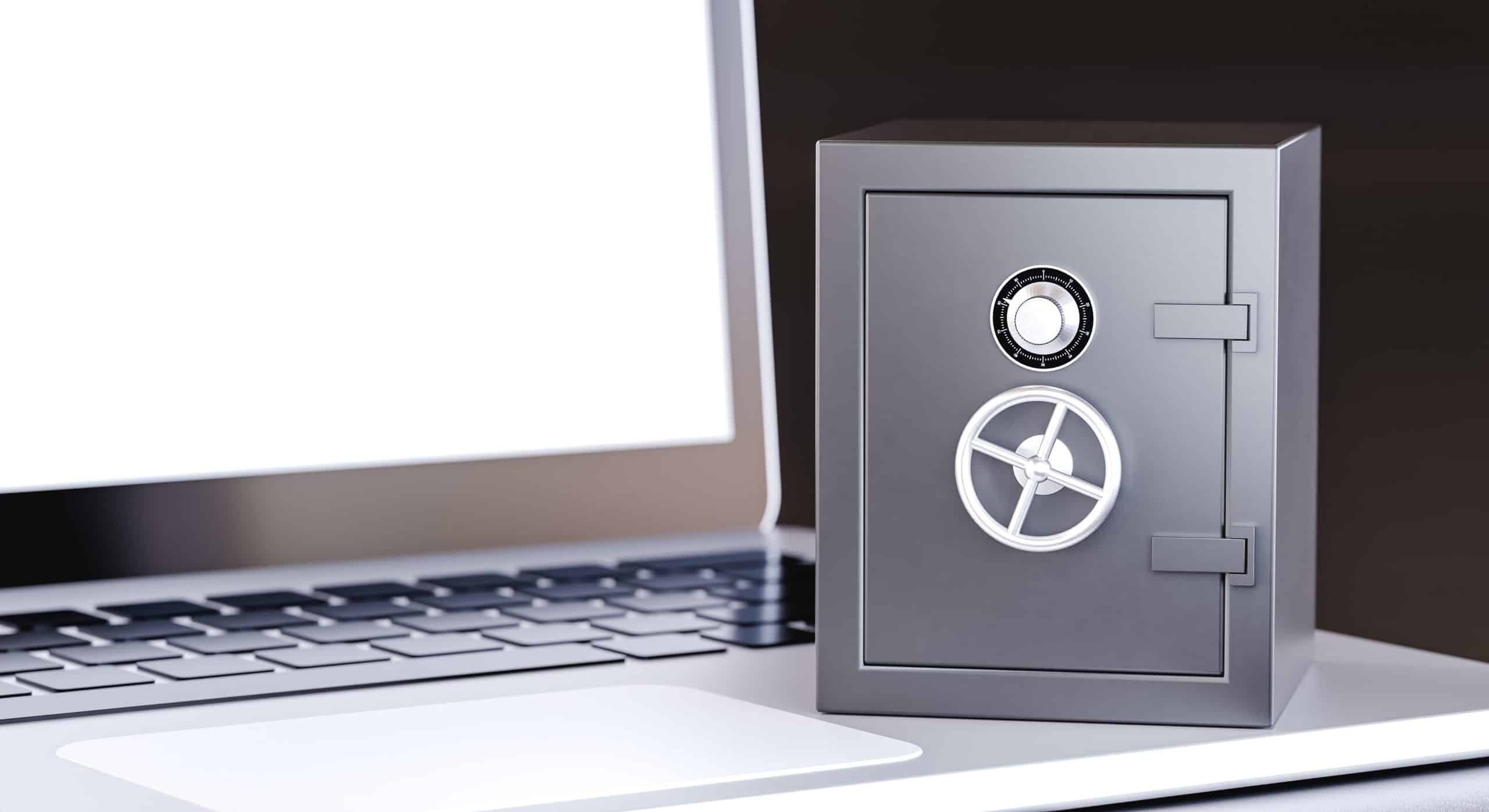 Safe on laptop keyboard