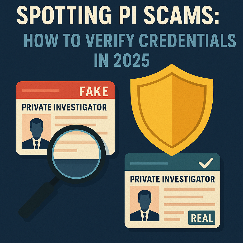 Guide on verifying private investigator credentials 2025